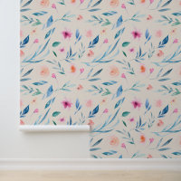 Premium Elegant | Waterverf Bloemen op Cream