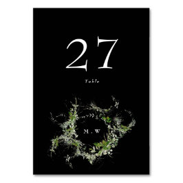 Premium Eucalyptus Krans Elegant Monogram Huwelijk Kaart