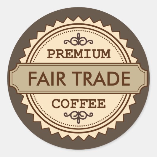 Premium Fair Trade  stijl business sticker (Voorkant)