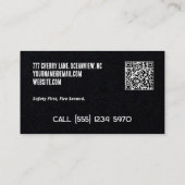 Premium Fire Safety Custom QR Visitekaartje (Achterkant)