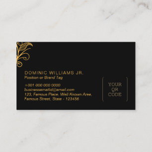 Premium Floral Visitekaartje - QR-code DP7