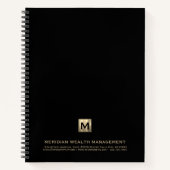 Premium Gold Monogram Financial Planner Carnet (Devant)