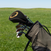 Premium Gold Monogram Golf Head Hoesje Golfheadcover (Insitu)
