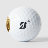 Premium Golden Golfbal – Luxe 3D Logo-ontwerp Golfballen (Logo)