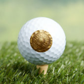 Premium Golden Golfbal – Luxe 3D Logo-ontwerp Golfballen (Insitu Shirt)