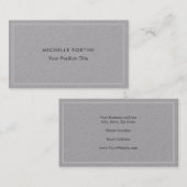 Premium - grijs minimalistisch professioneel moder visitekaartje (Voorkant / Achterkant)
