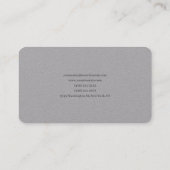 Premium - Grijze professionele moderne handgeschre Visitekaartje (Achterkant)