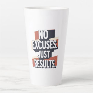 Premium Gym Wall Art - "NO EXCUSES. JUST RESULTS." Latte Mok