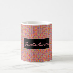Premium Indiaans geometrisch bloempatroon Koffiemok