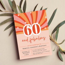 Premium Invitation 60 en fantastische retro