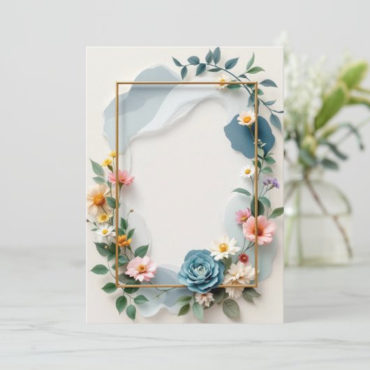 PREMIUM Invitation Kaart Design (Staand voorkant)