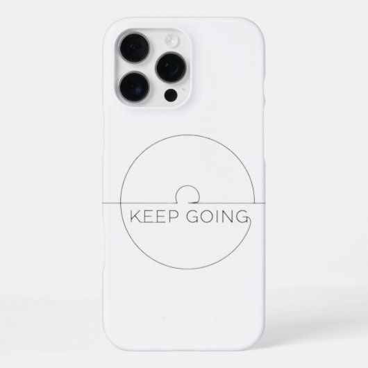 Premium iPhone Case ‘Keep Going’ – Minimalist iPhone Hoesje (Achterkant)