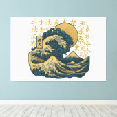 premium japanese art design canvas afdruk (Insitu (Houten vloer))