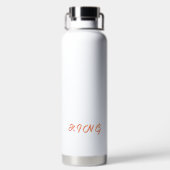 Premium KING RVS drankcontainer Wit  Waterfles (Achterkant)