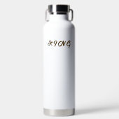 Premium KING RVS drankcontainer Wit  Waterfles (Voorkant)