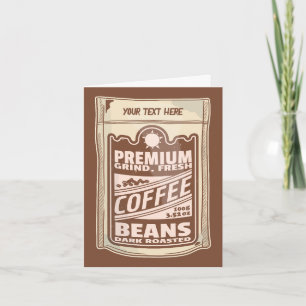 Premium koffiebonen eten poster café Barista Kaart