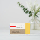 Premium Kraft Elegant Plain Minimalist Visitekaartje (Staand voorkant)