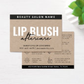 Premium Kraft Lip Blush After Care Kaart (Bureau)