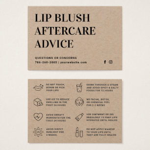 Premium Kraft Lip Blush Lip Tattoo Nazorg Kaart