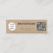 Premium Kraft natuurpapier, QR-code Visitekaartje (Achterkant)