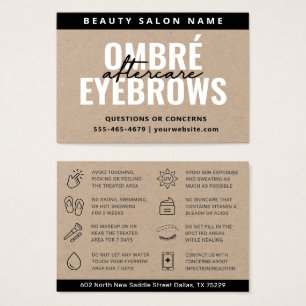 Premium Kraft Ombre Powder Brows Aftercare Kaart