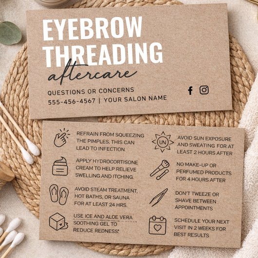 Premium Kraft Simple Eyebrow Threading Aftercare 