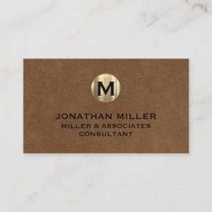Premium leder Gold-monogram Visitekaartje