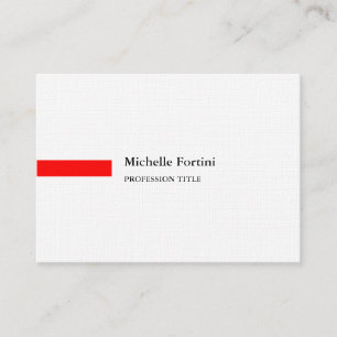 Premium Linen Elegant Plain Minimalist Visitekaartje
