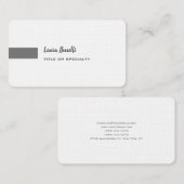 Premium Linen Grey White Professional Modern Visitekaartje (Voorkant / Achterkant)