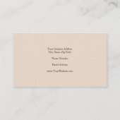 Premium Linen minimalistisch Professional Modern Visitekaartje (Achterkant)