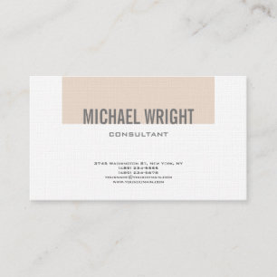 Premium Linen Modern Plain Simple Minimalist Visitekaartje
