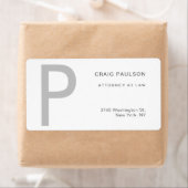 Premium Linen Monogram Advocaat Modern Etiket (Insitu)