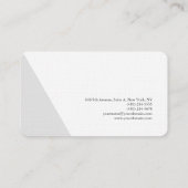 Premium Linen Plain Professional Minimalist Visitekaartje (Achterkant)