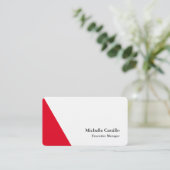 Premium Linen Plain Professional Minimalist Visitekaartje (Staand voorkant)