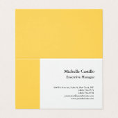 Premium Linen Plain Professional Minimalist Visitekaartjes (Buitenkant ongevouwen)