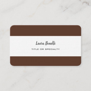 Premium Linen Professional Modern Brown Visitekaartje