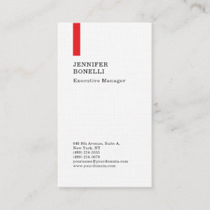 Premium linnen effen minimalistisch modern rood wi visitekaartje