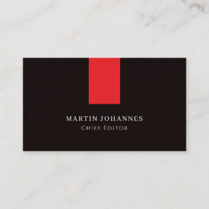 Premium Linnen Elegant Effen Zwart Minimalistisch Visitekaartje