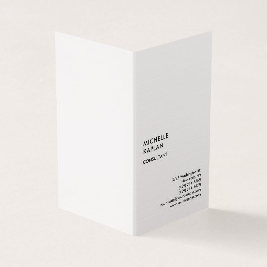 Premium Linnen Modern Professioneel Exclusief Visitekaartjes (Buitenkant)