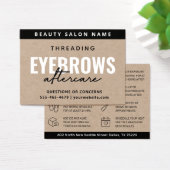 Premium - Luxe Eyebrow Threading Aftercare Visitekaartje (Bureau)