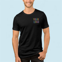 Premium Mannen's Black T-Shirt Custom Company Logo