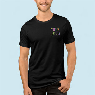 Premium Mannen's Black T-Shirt Custom Company Logo