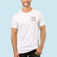 Premium Mannen's Witte T-shirt Custom Business Log