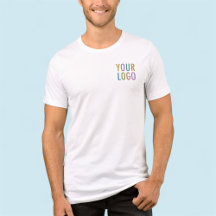 Premium Mannen's Witte T-shirt Custom Business Log