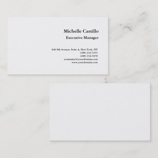 Premium - minimalistisch laagje zijderoute lichte  visitekaartje (Voorkant / Achterkant)