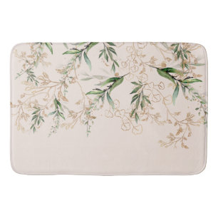 Premium modern boho Eucalyptus Light Blush Pink Badmat