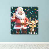 Premium - omgepakt canvas (glanzend) afdruk (Insitu (Houten vloer))