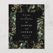 Premium onyx modern eucalyptus Black Wedding (Voorkant)