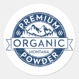 Premium Organic Montana Powder Ronde Sticker