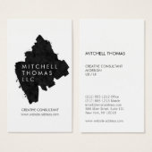 Premium Painted Black Brush Strokes Creatief Visitekaartje (Voorkant /achterkant)